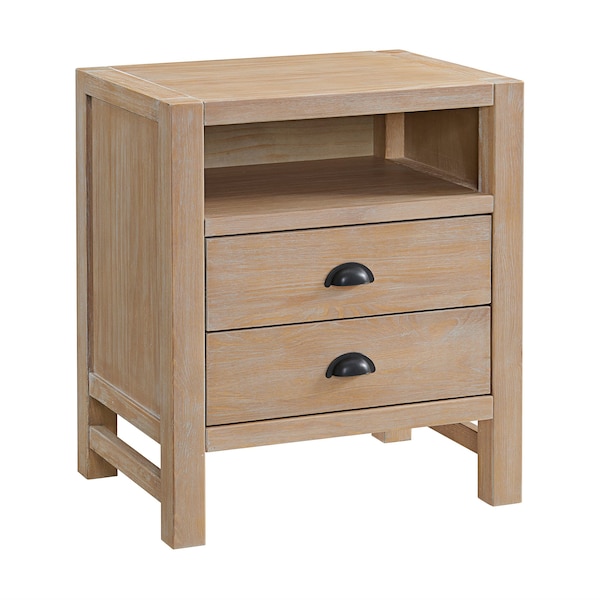 Alaterre Furniture Arden 2-Drawer Wood Nightstand ANAN0129 - main